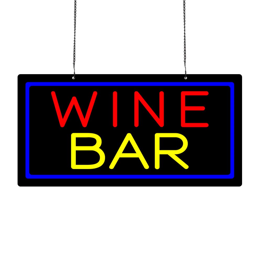 Led Wine Bar Neon Sign, 20"x10"