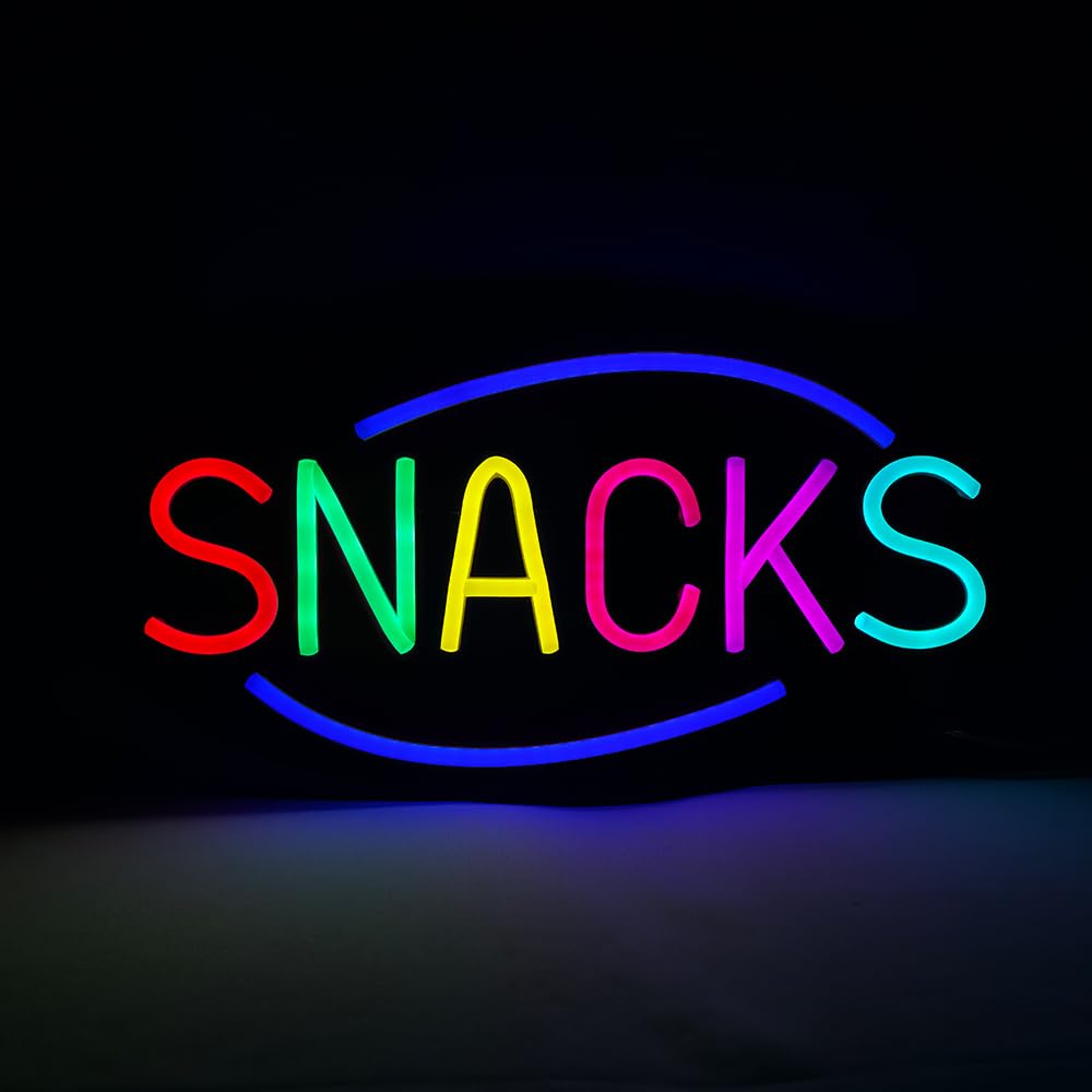 LED Snacks Neon Sign, 16"x8"