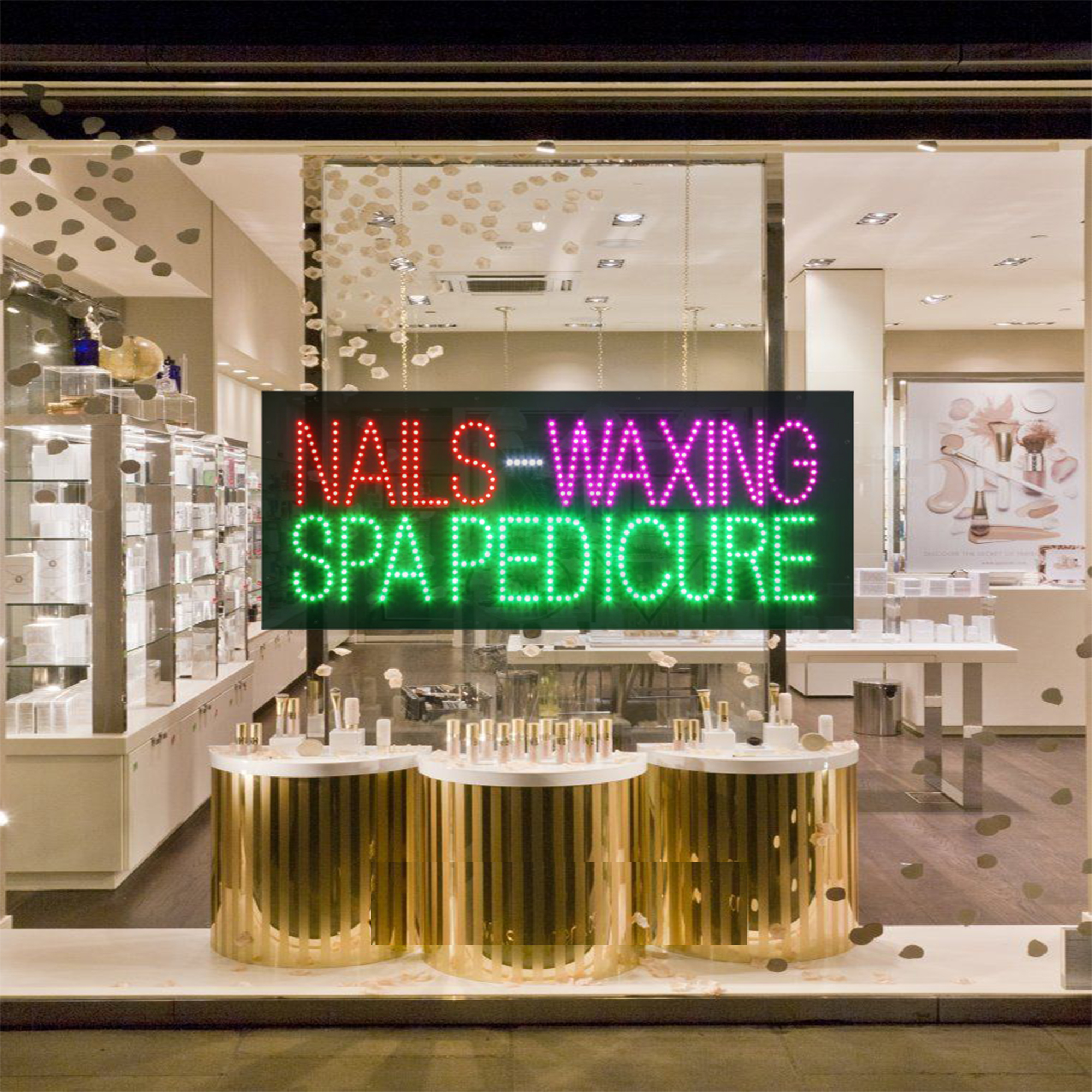 Nails Waxing Spa Pedicure Sign, 32"x13"