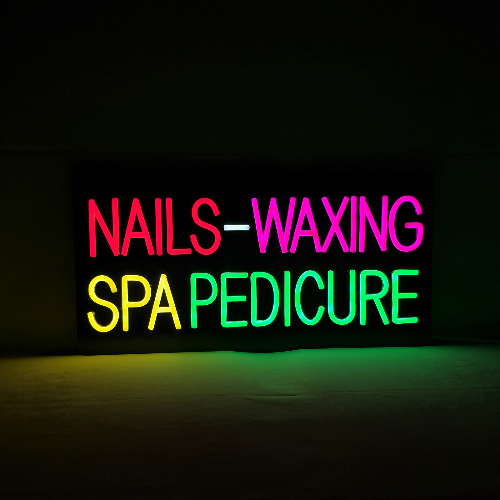 Nails Waxing Spa Pedicure LED Neon Signs, 24"x12"