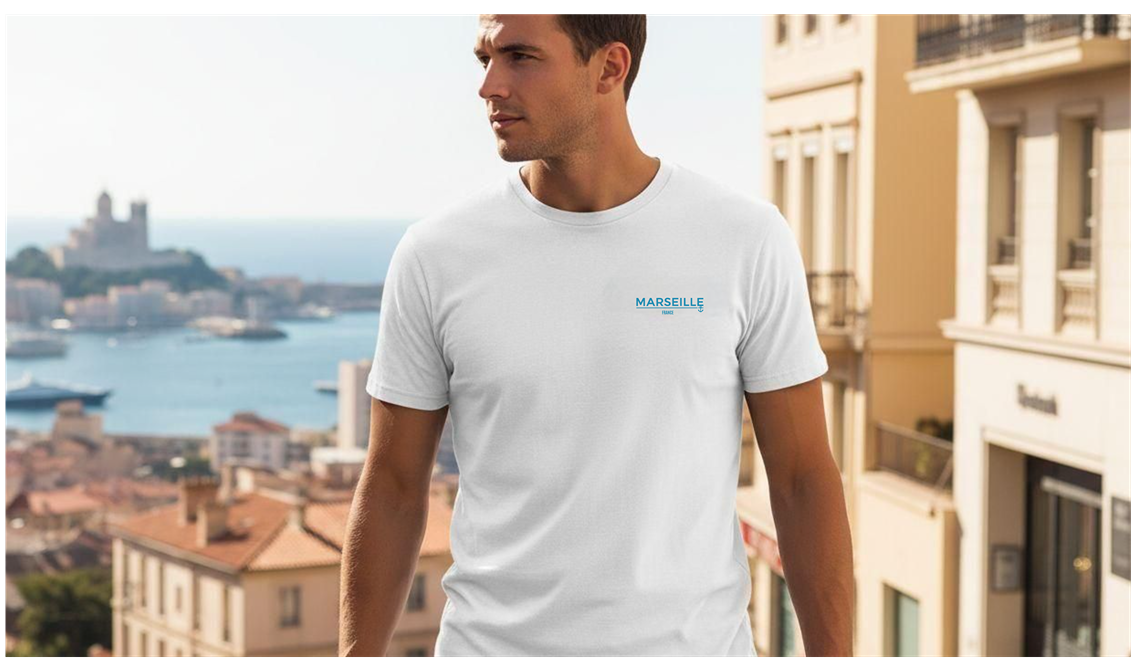 T-shirt Marseille 43.29458° N, 5.36928° E