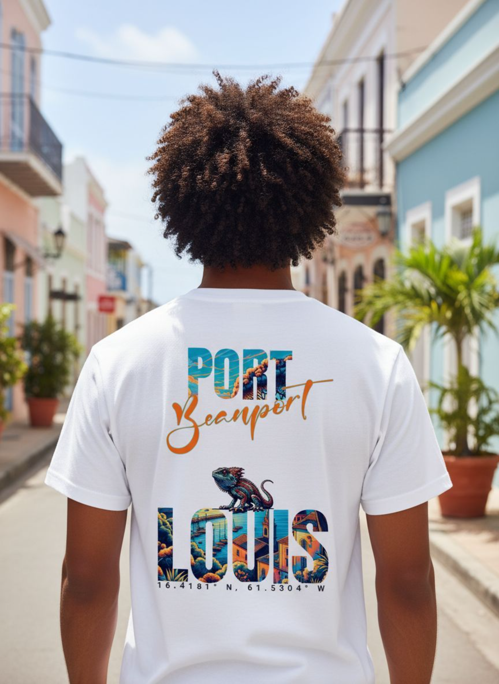 T-shirt Port Louis 16.4181° N, 61.5304° W