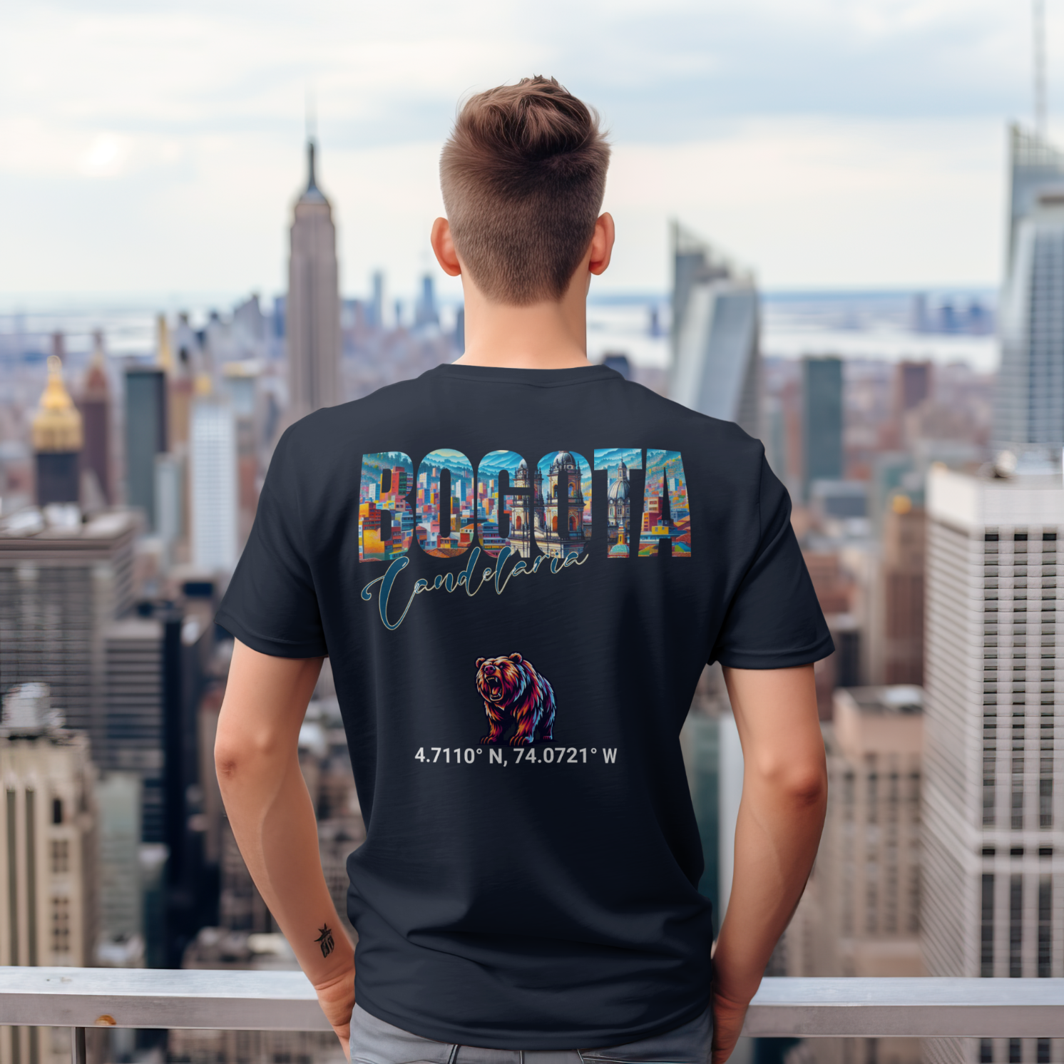 T-shirt Bogotá 4.7110° N, 74.0721° W