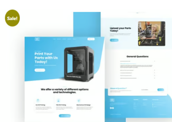 3D Printing Service Website Template