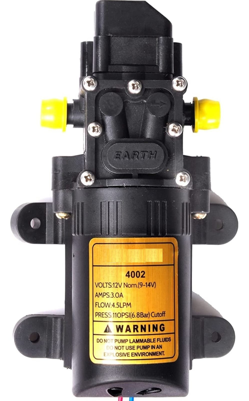 High Pressure Diaphragm Pumps 110 PSI 12V DC