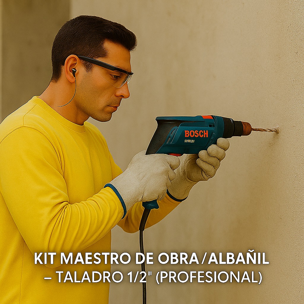 KIT MAESTRO DE OBRA / ALBAÑIL” – TALADRO 1/2" (PROFESIONAL)