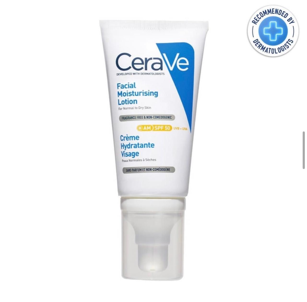 Crème Hydratante Visage CeraVe SPF 50