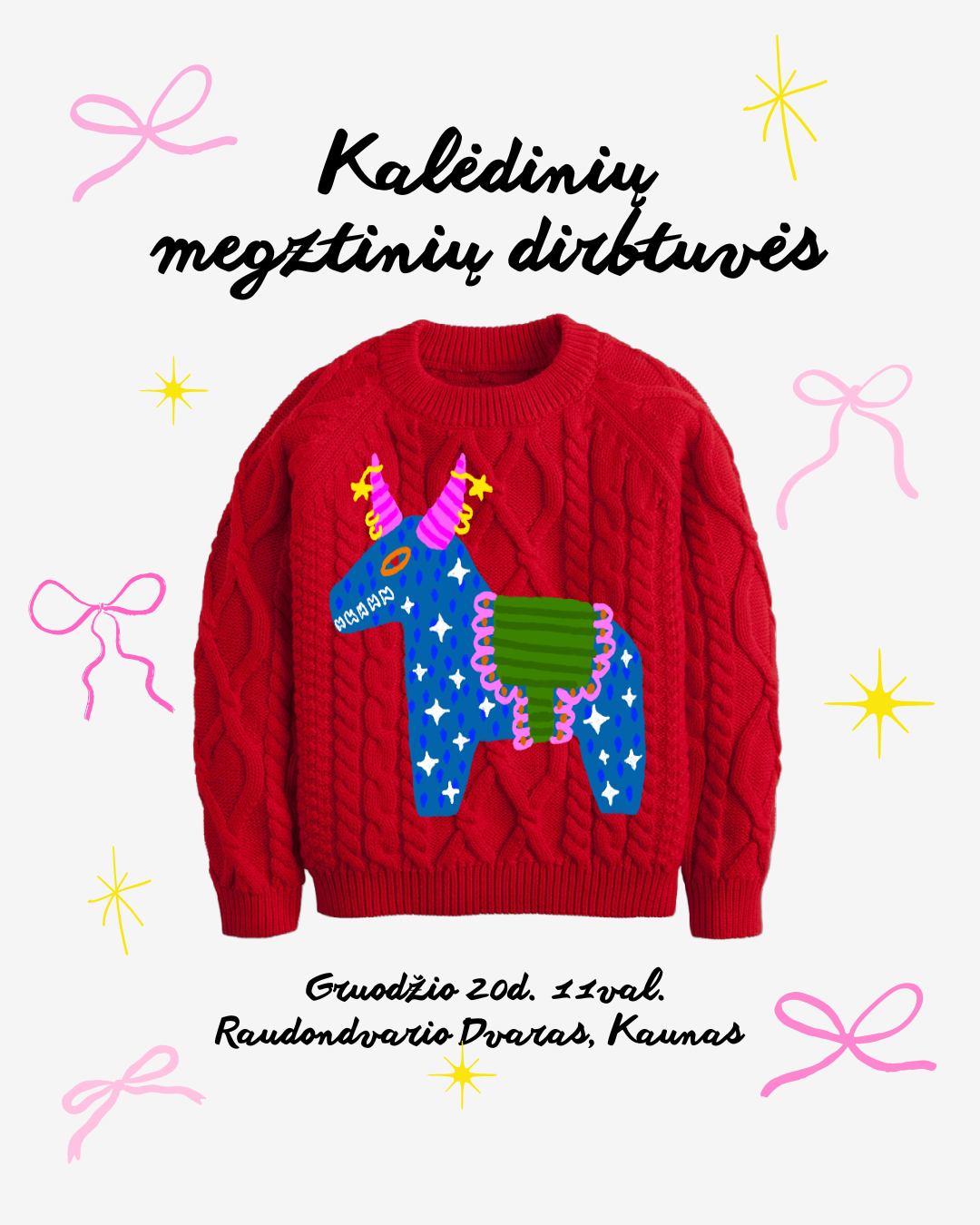 Kalėdinių megztinių dirbtuvės (12.20)