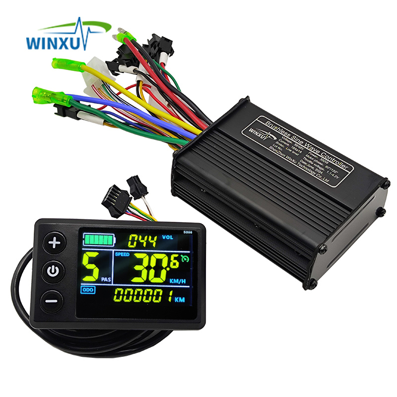 36V 48V 60V 52V E-bike Brushless Motor Controller with S866 LCD Color Display