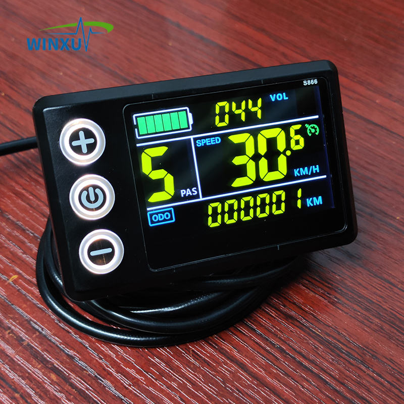 36V 48V 60V 52V E-bike Brushless Motor Controller with S866 LCD Color Display