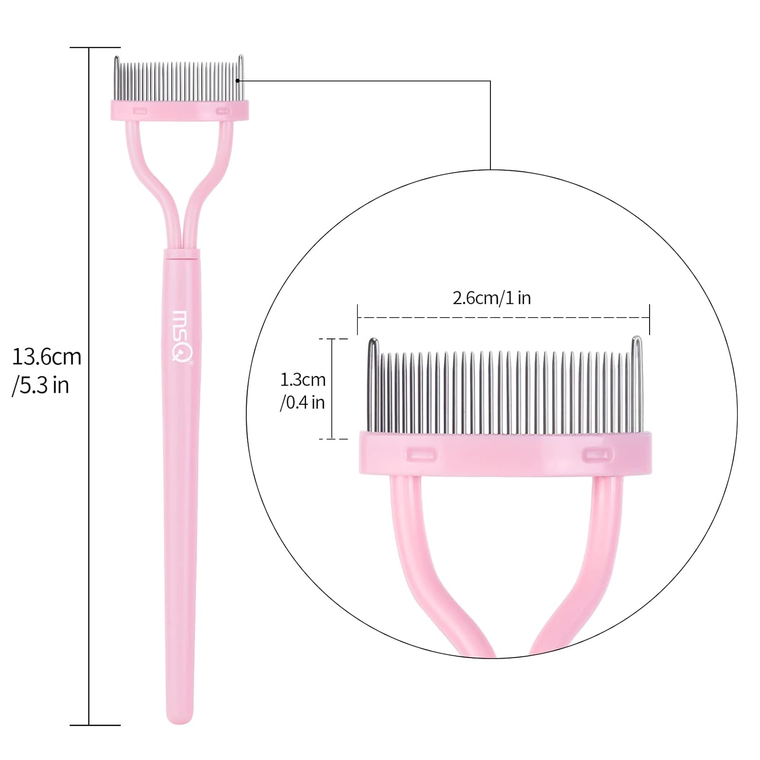 Eyelash Comb Separator MSQ Eyelash Mascara Brush and Comb Lash Separator