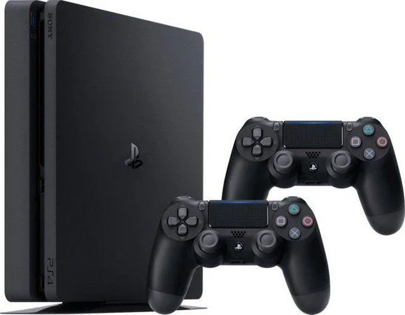 Playstation 4 (Slim) + 2 Controles + 1 Jogo da sua escolha!