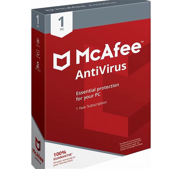 McAfee AntiVirus 1 Year Subscription