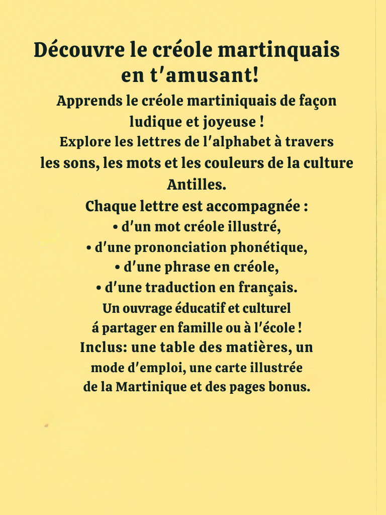 Abécédaire Créole Martiniquais