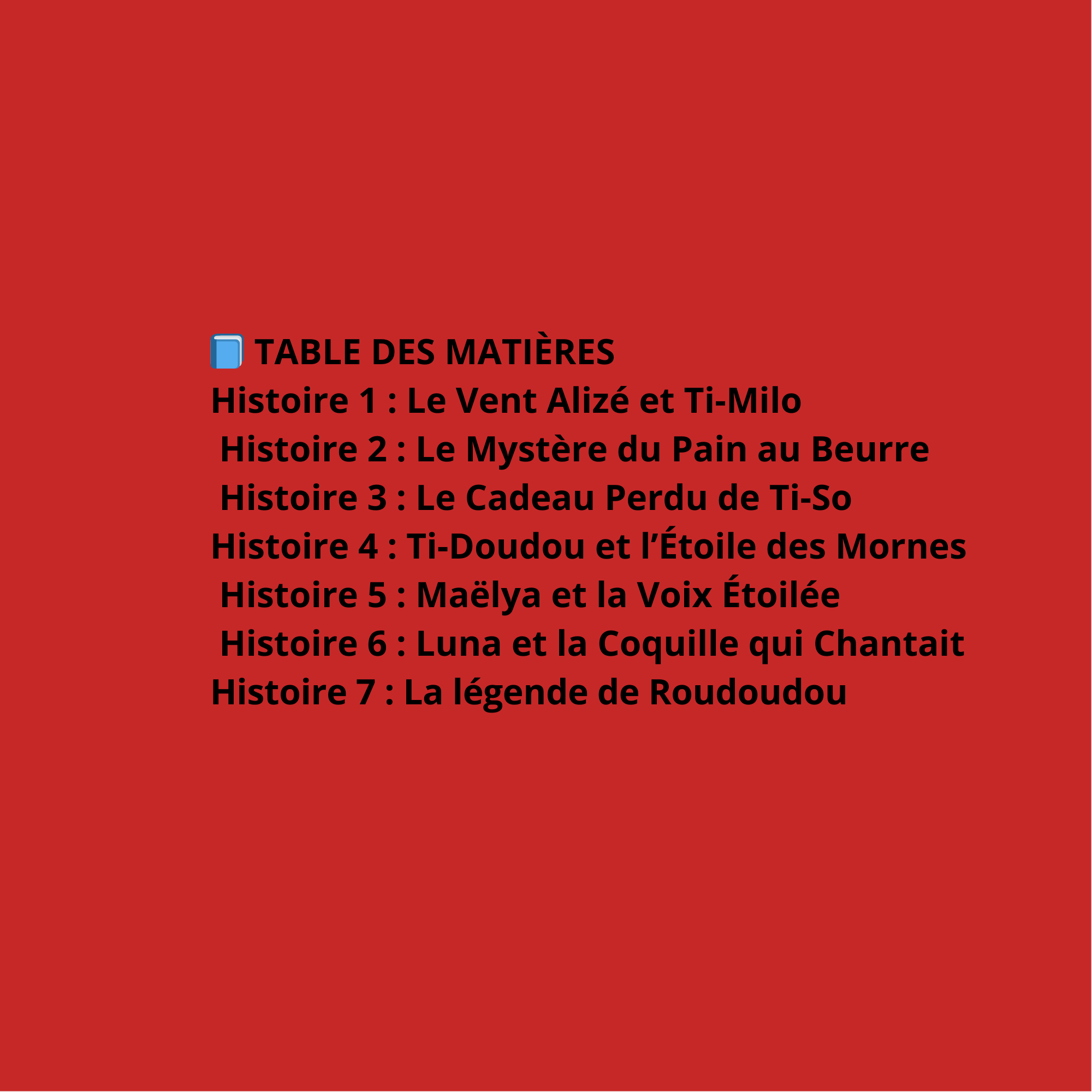 Les Histoires de Noël aux Antilles pour enfants Histoire intégrale