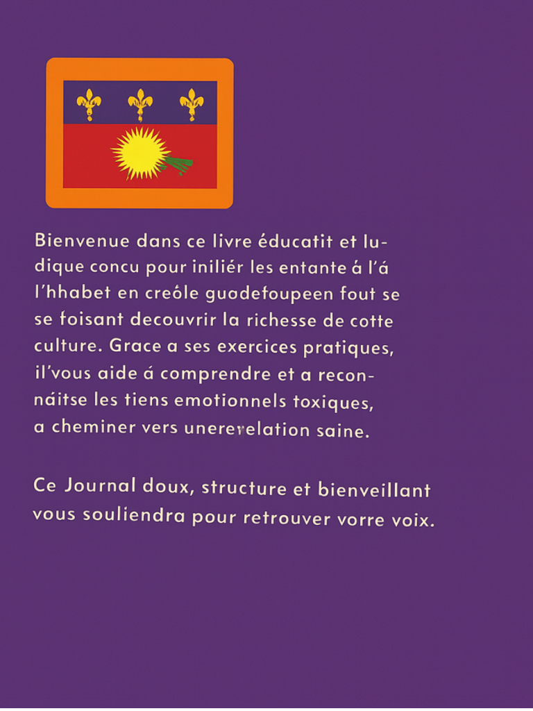 Mon premier abécédaire en créole guadeloupéen