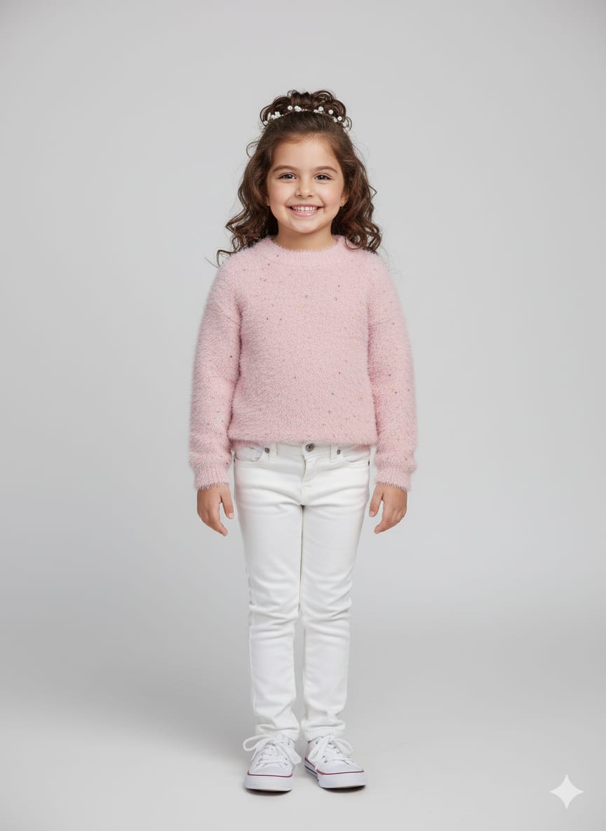 Rabbit Wool Tops for Girls 