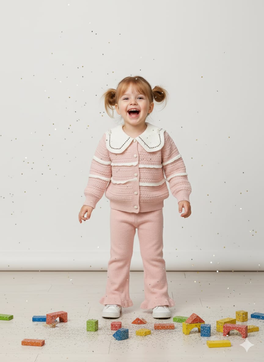 Soft Knitted Wool Dress for Girls