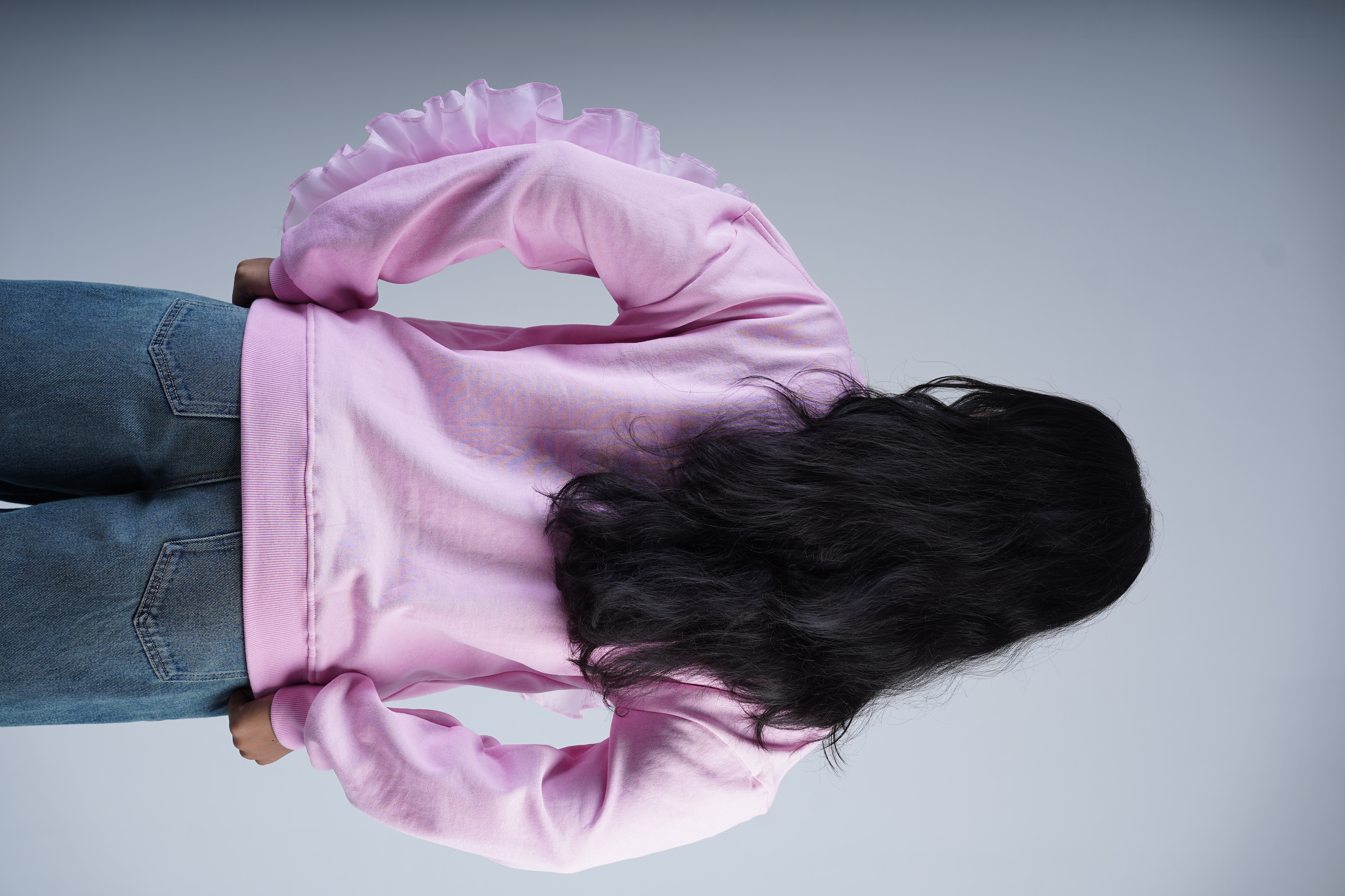 Pink Ruffle Sweatshirt