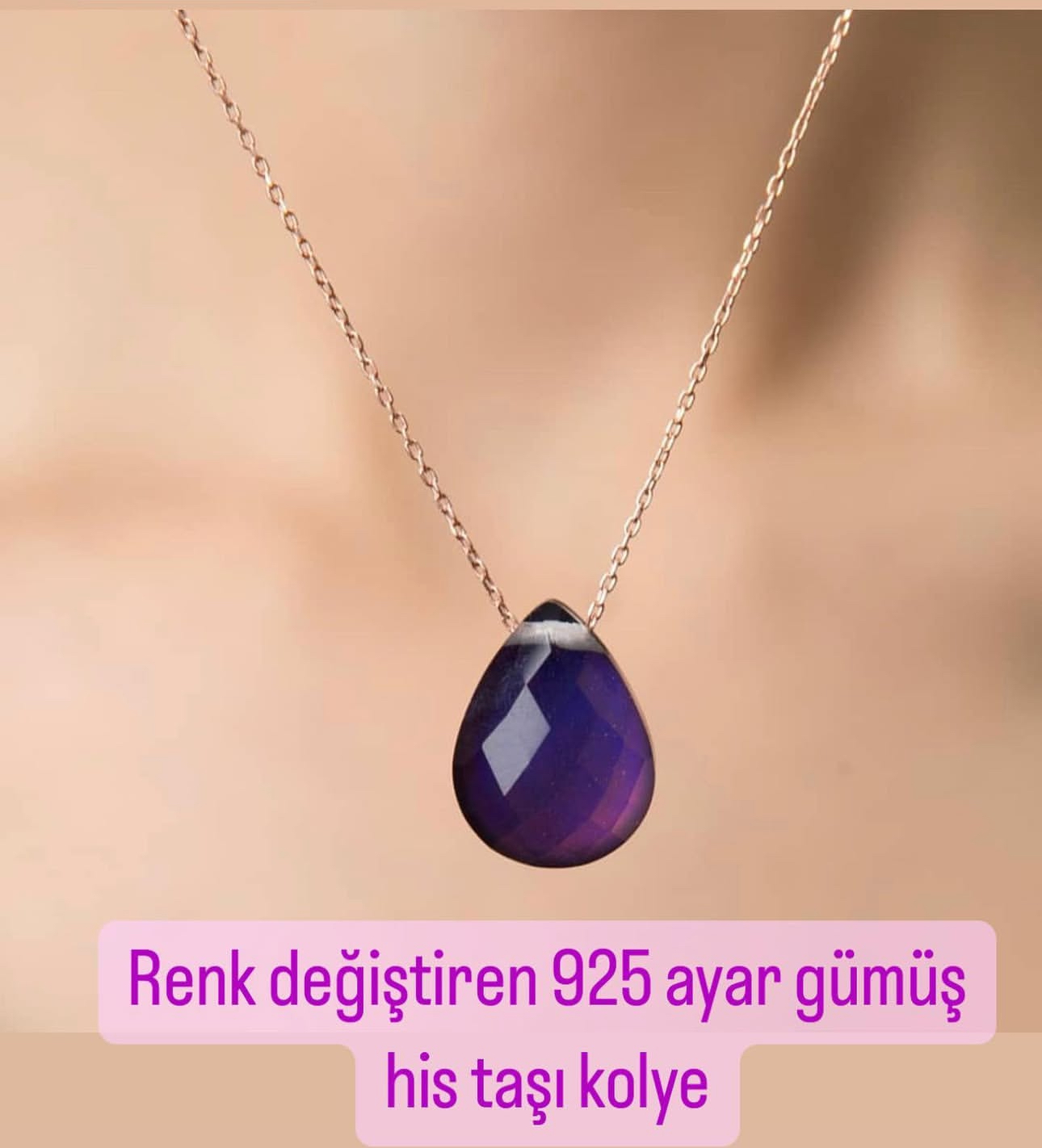 Renk Değiştiren His Taşı Kolye