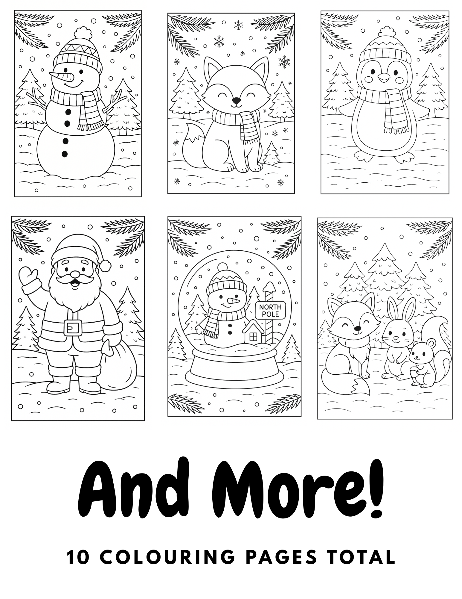 Winter Colouring Book for Kids (Ages 6-12)