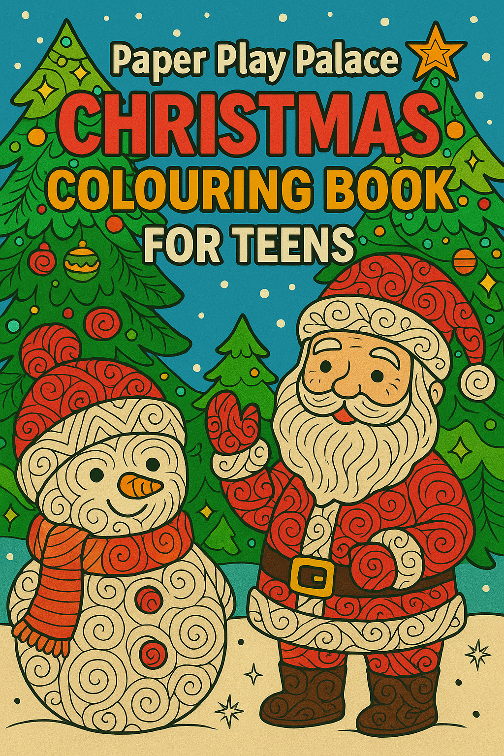 Christmas Colouring Book for Teens