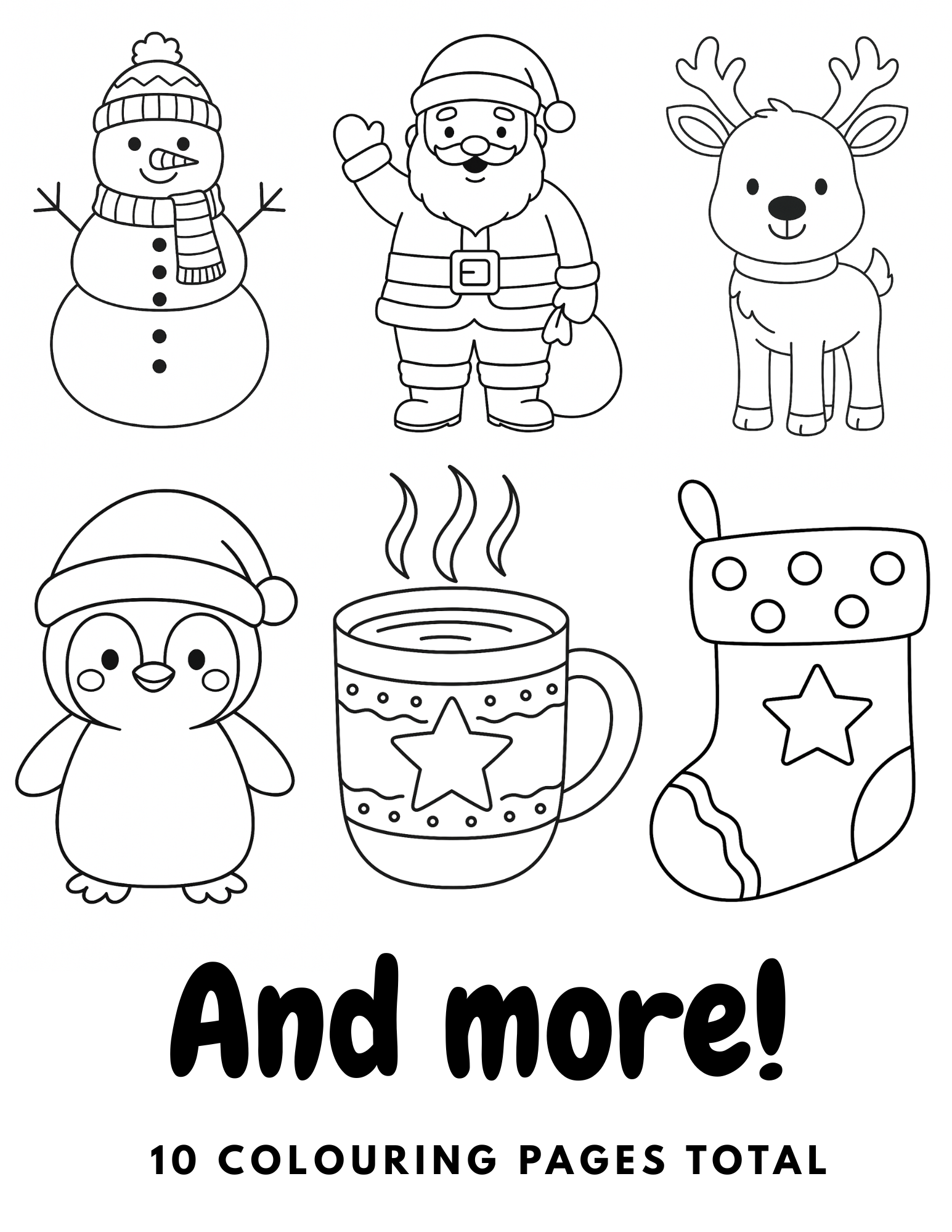 Christmas Colouring Book for Kids (Age 2-6)