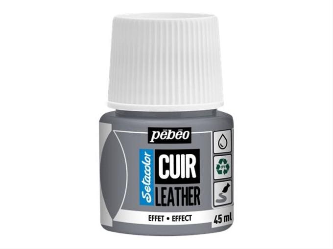 Peinture cuir Pebeo 45ml Métal argent