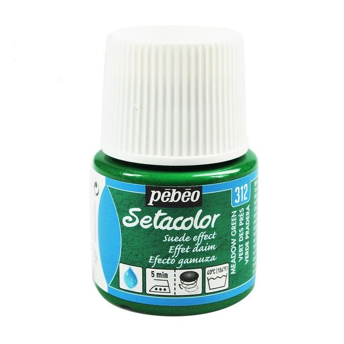 Peinture tissu setacolor Pebeo 45ml Vert des près