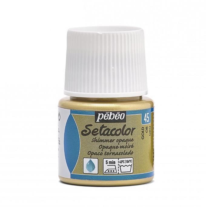 Peinture tissu setacolor Pebeo 45ml Or