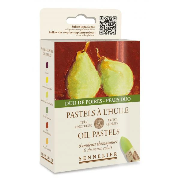 Pastels à l'Huile Sennelier - 6 Couleurs - Duo de Poires