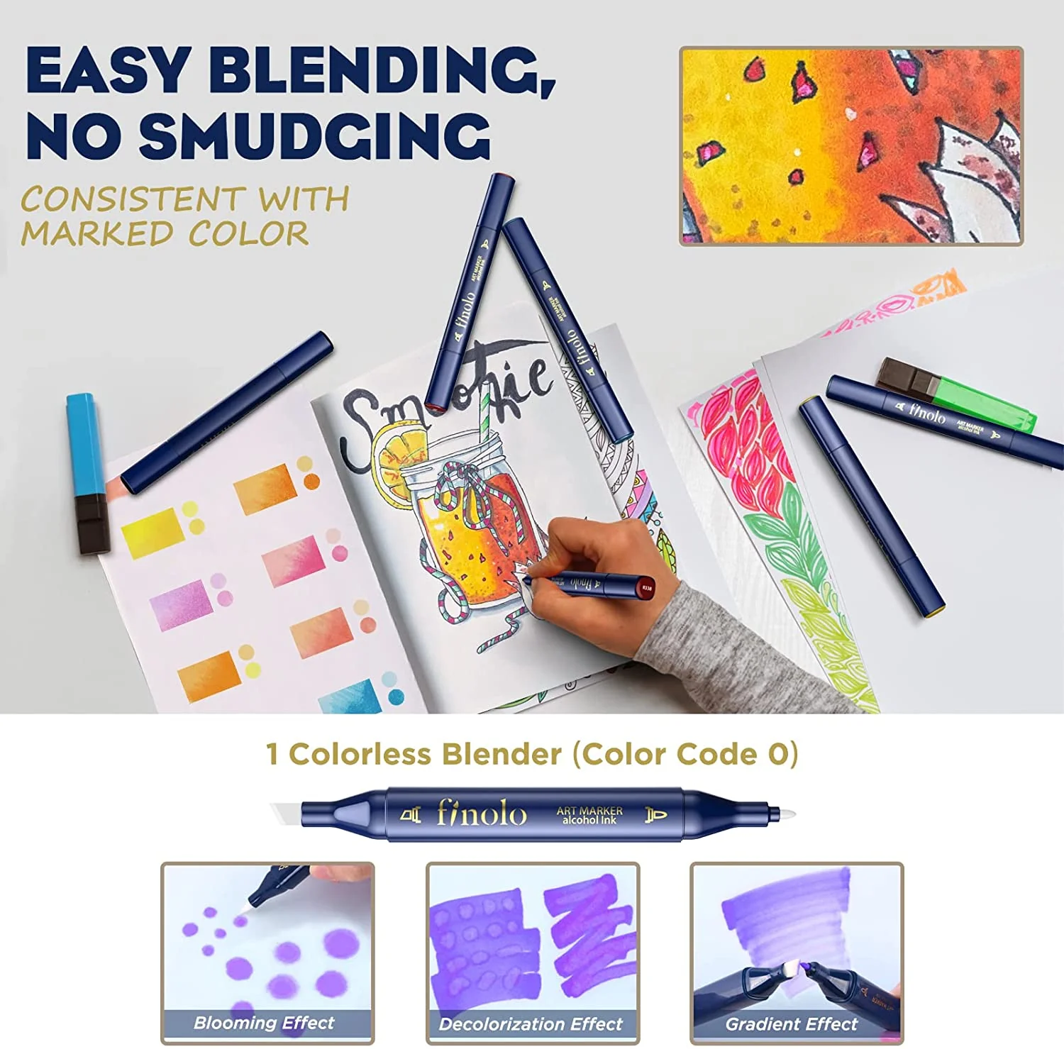 Marqueurs à base d'alcool deli finenolo 30 couleurs