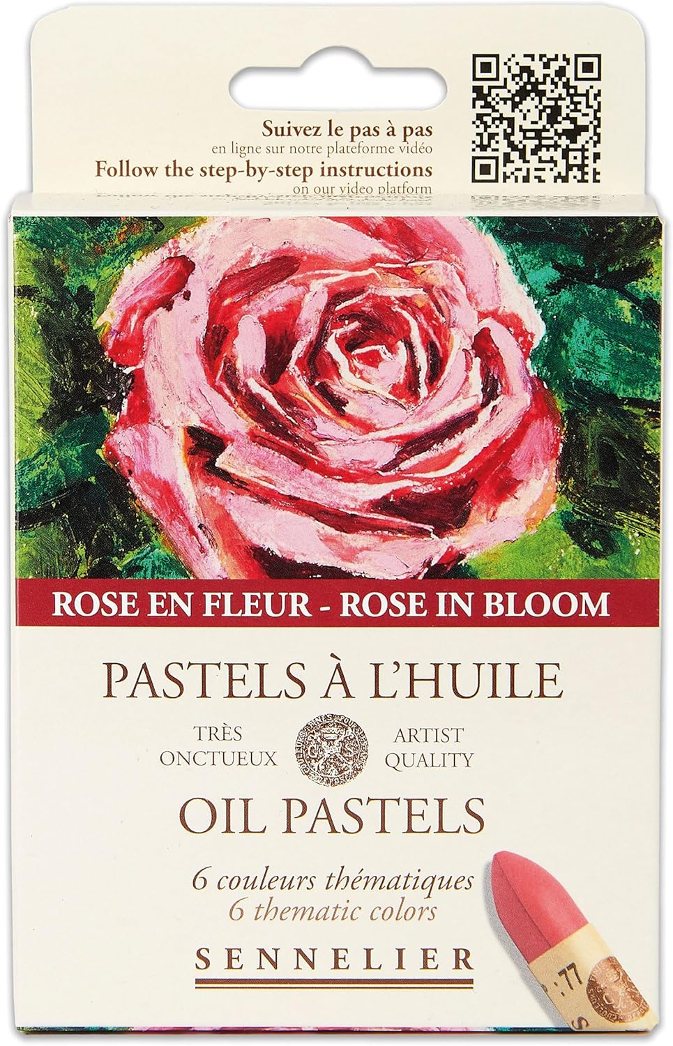 Pastels à l'Huile Sennelier - 6 Couleurs Rose en Fleur