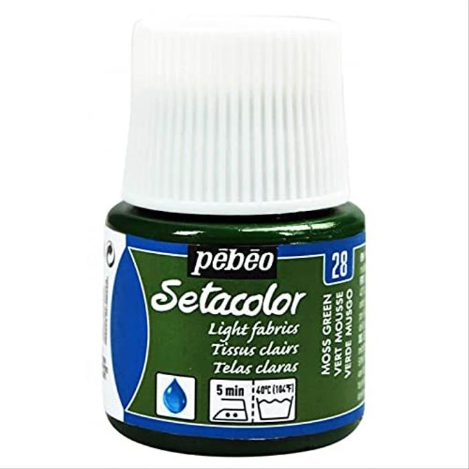 Peinture tissu setacolor Pebeo 45ml Vert mousse