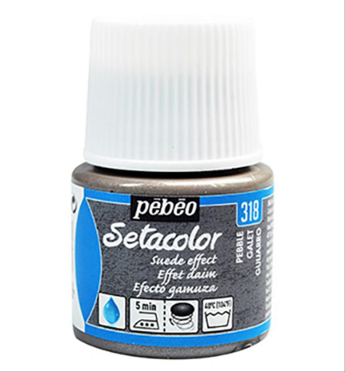 Peinture tissu setacolor Pebeo 45ml Galet