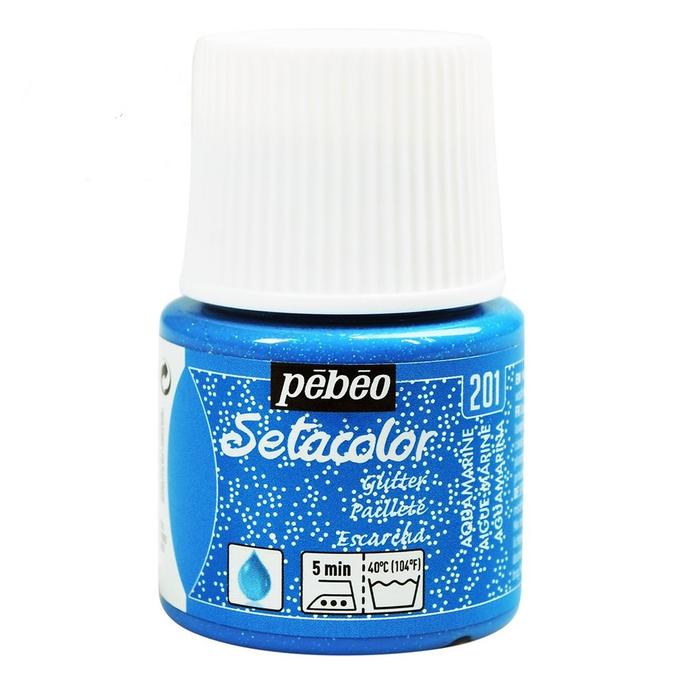 Peinture tissu setacolor Pebeo 45ml Aigue marine