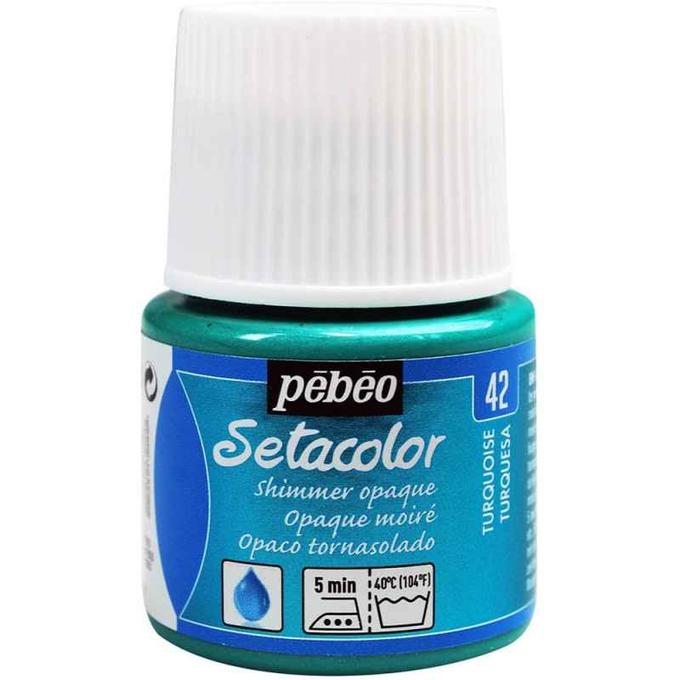 Peinture tissu setacolor Pebeo 45ml Turquoise 