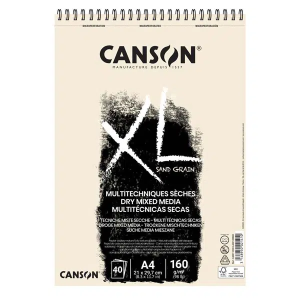 Bloc Canson XL Multi technique sèches A4 40F 160g