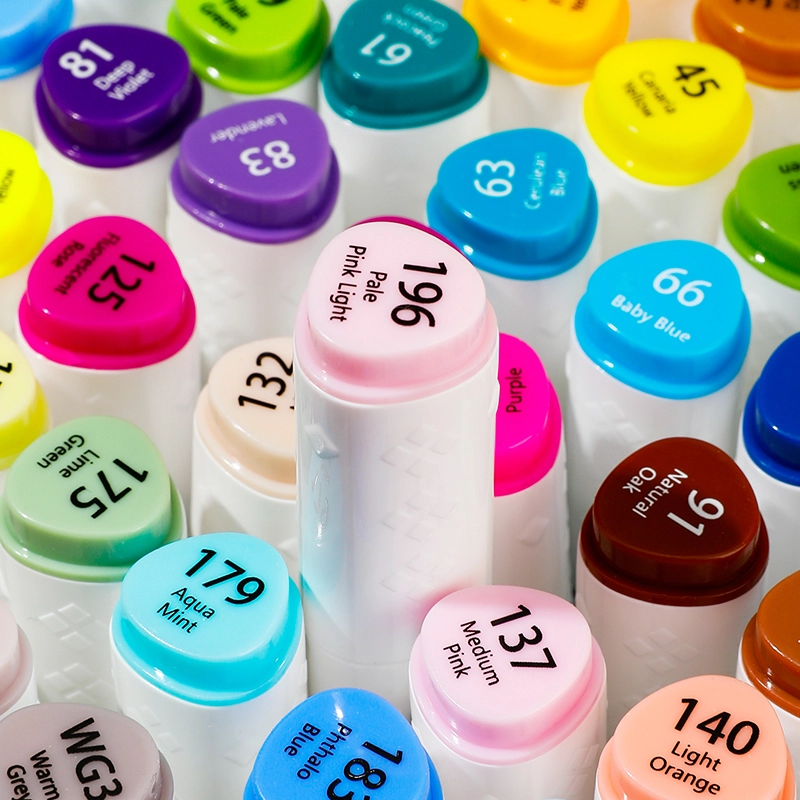 Marqueurs à base d'alcool deli 80 couleurs