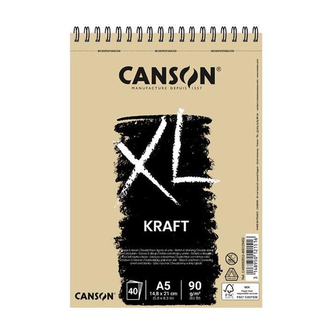Bloc Canson XL Kraft A5 40F 90g