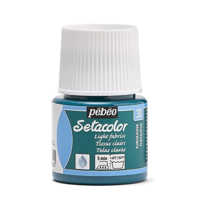 Peinture tissu setacolor Pebeo 45ml Turquoise
