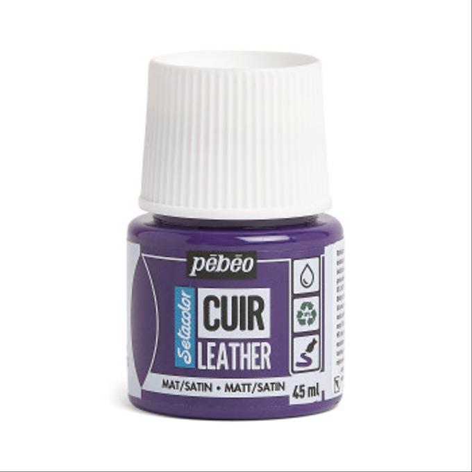 Peinture cuir Pebeo 45ml Violet aubergine