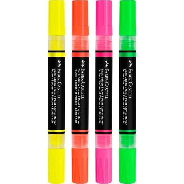 4 Marqueurs acrylique Faber-Castell Neon