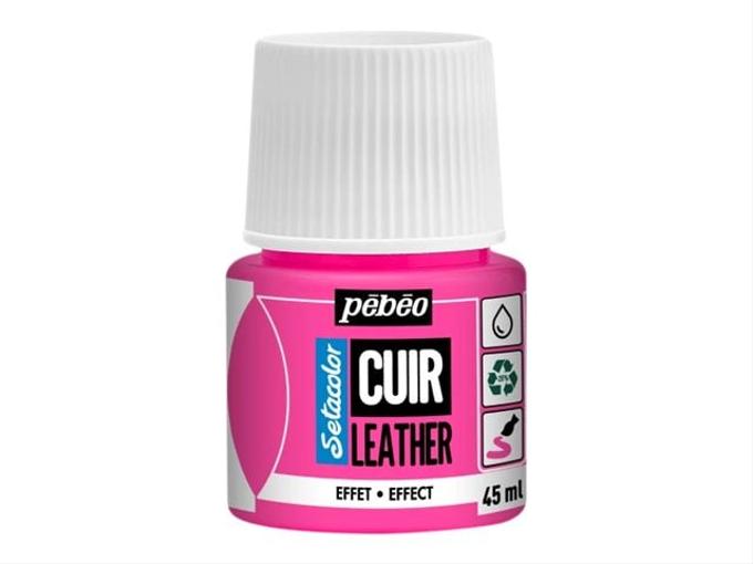 Peinture cuir Pebeo 45ml Rose fluorescent