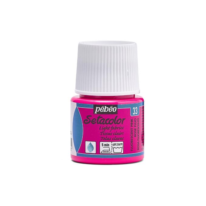 Peinture tissu setacolor Pebeo 45ml Rose fluo