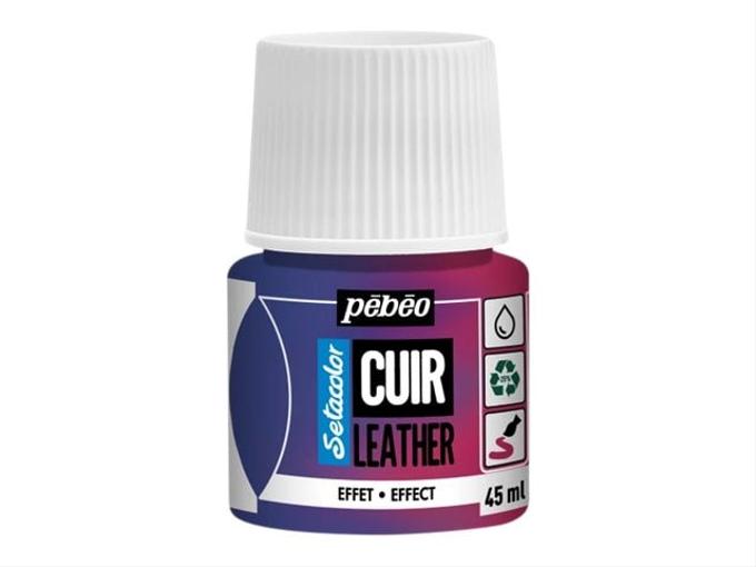 Peinture cuir Pebeo 45ml Duochrome rose bleu