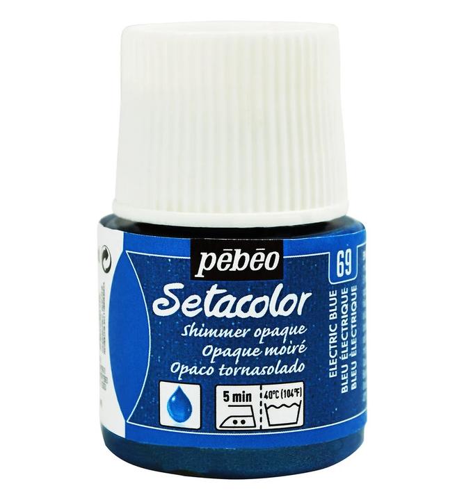 Peinture tissu setacolor Pebeo 45ml Bleu électrique