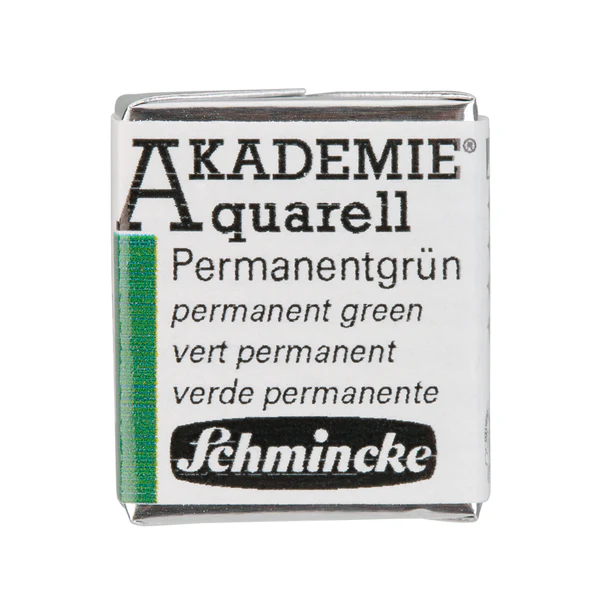 Akadémie Aquarelle 1/2 godet Vert Permanent - SCHMINCKE