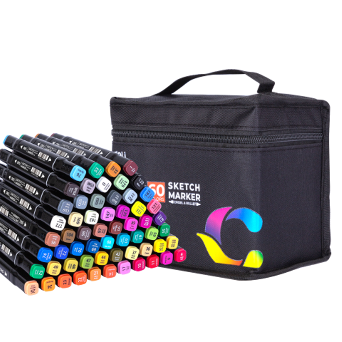 Marqueurs à base d'alcool deli 60 couleurs