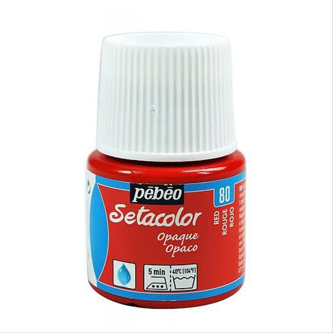 Peinture tissu setacolor Pebeo 45ml Rouge